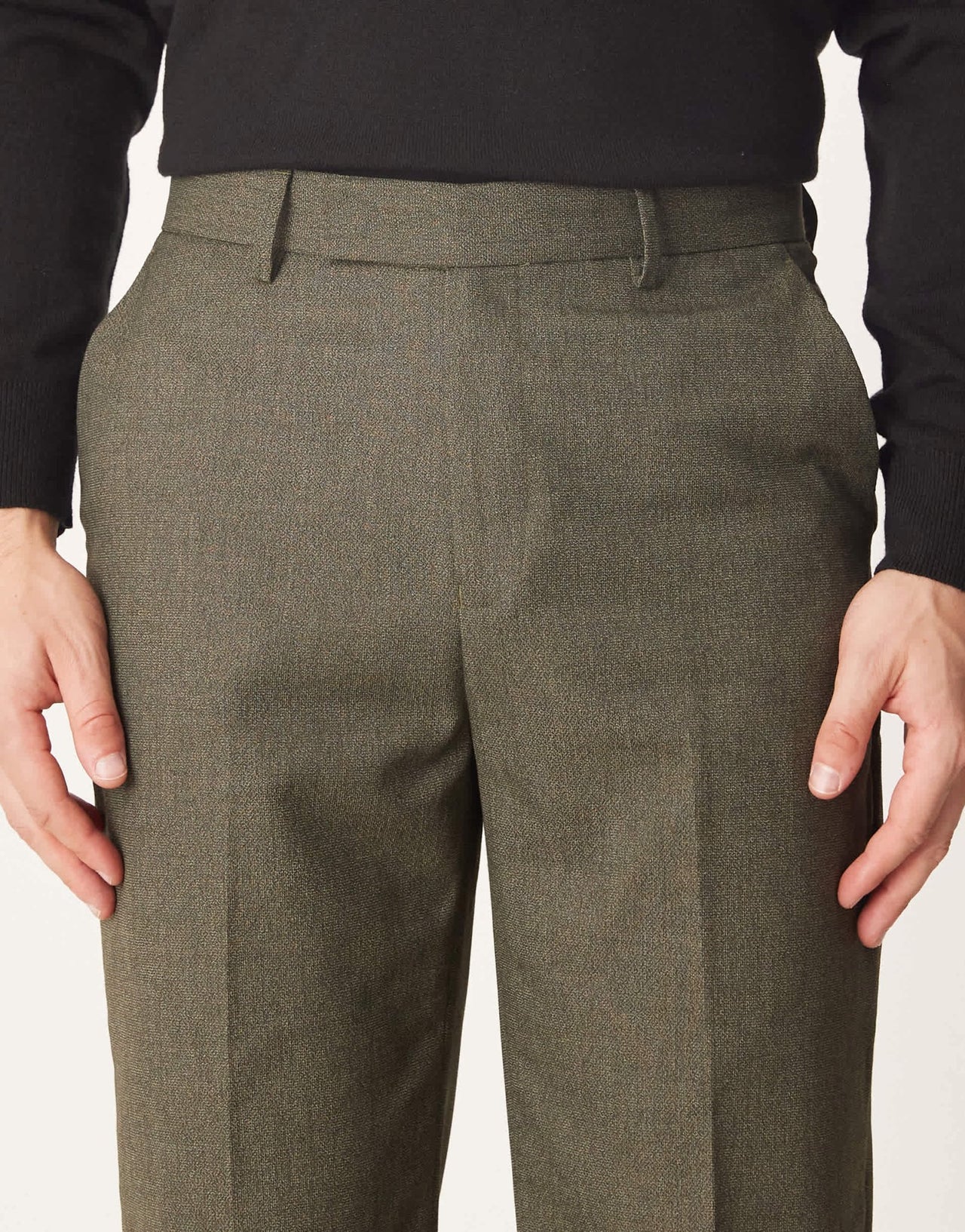 ASOS DESIGN smart straight leg trousers in dark green slub - ASOS Sample Sale
