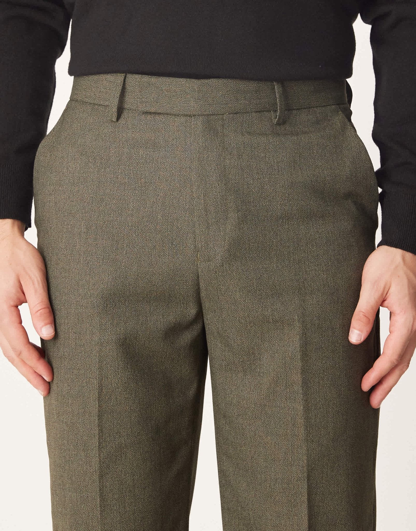 ASOS DESIGN smart straight leg trousers in dark green slub - ASOS Sample Sale