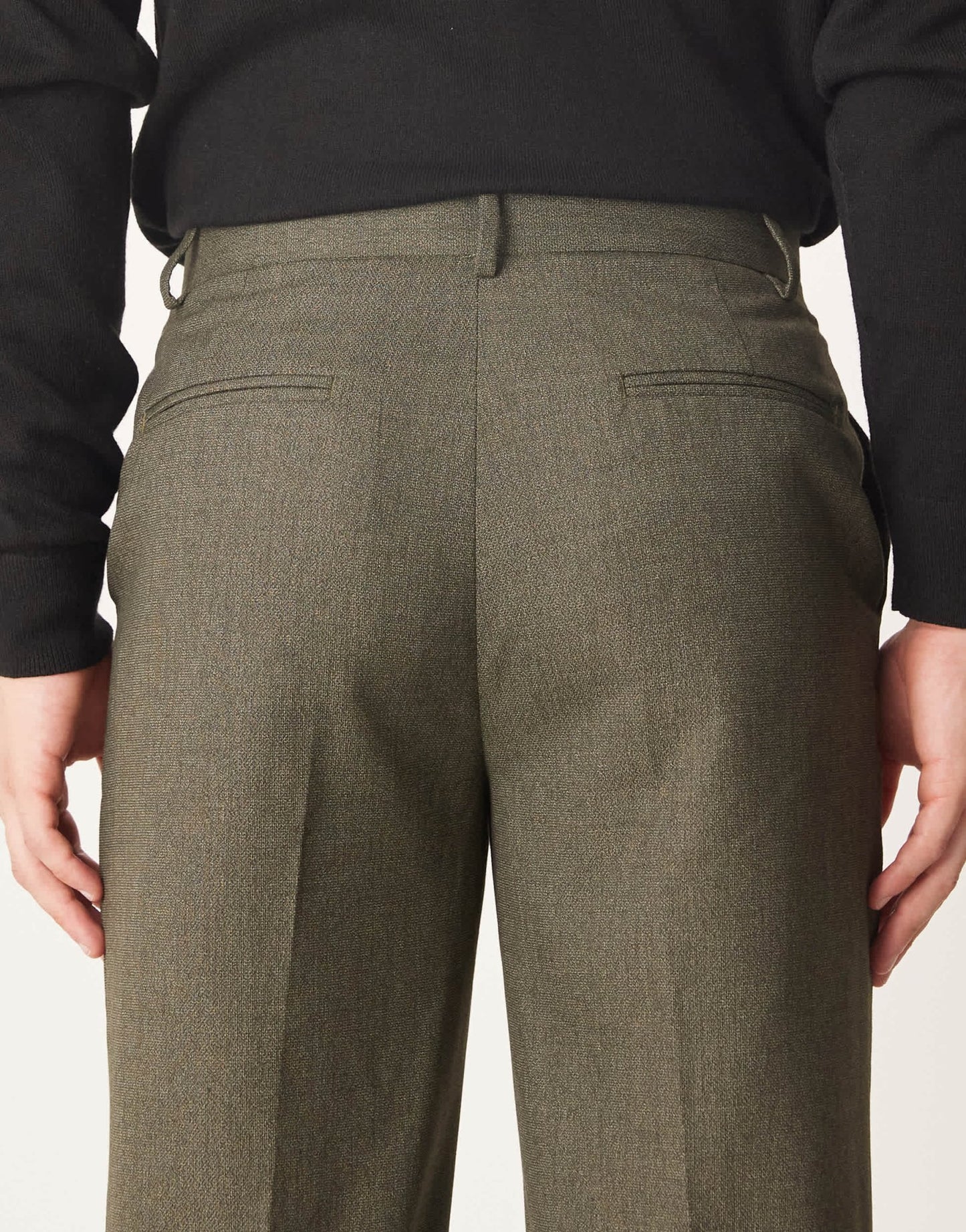 ASOS DESIGN smart straight leg trousers in dark green slub - ASOS Sample Sale
