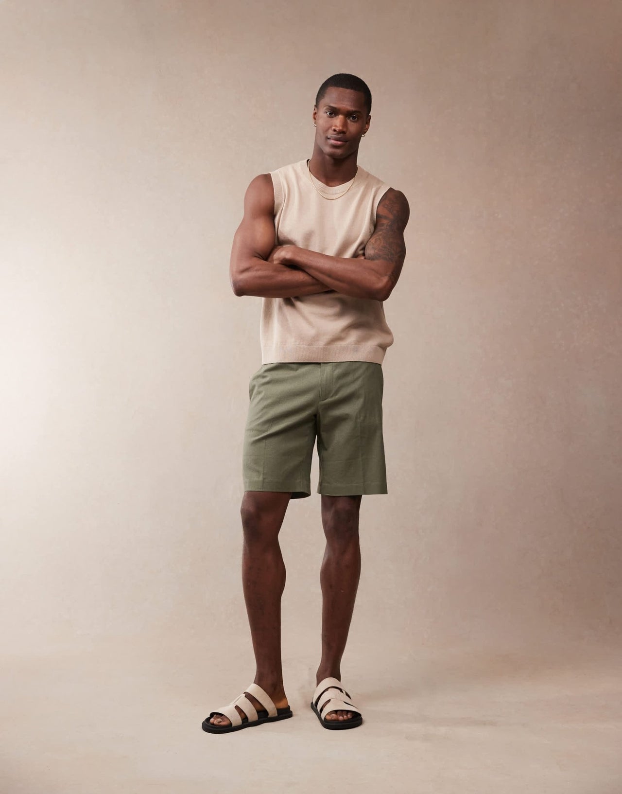 ASOS DESIGN smart straight linen blend shorts in green - ASOS Sample Sale