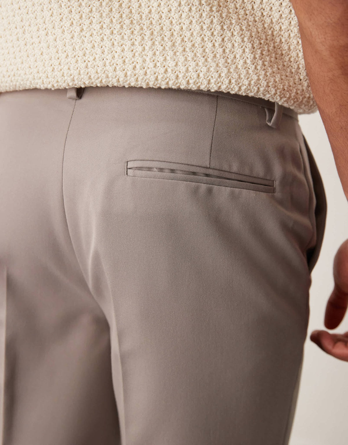 ASOS DESIGN smart tapered cropped trousers in dark stone - ASOS Sample Sale