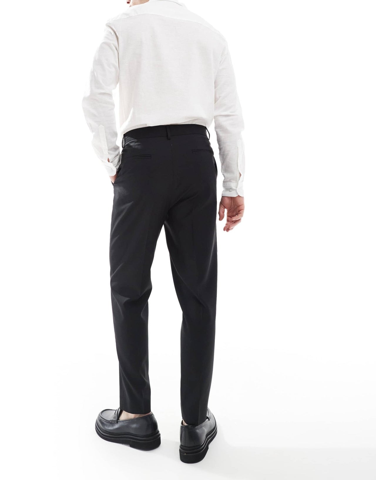 ASOS DESIGN smart tapered fit trousers in black - ASOS Sample Sale