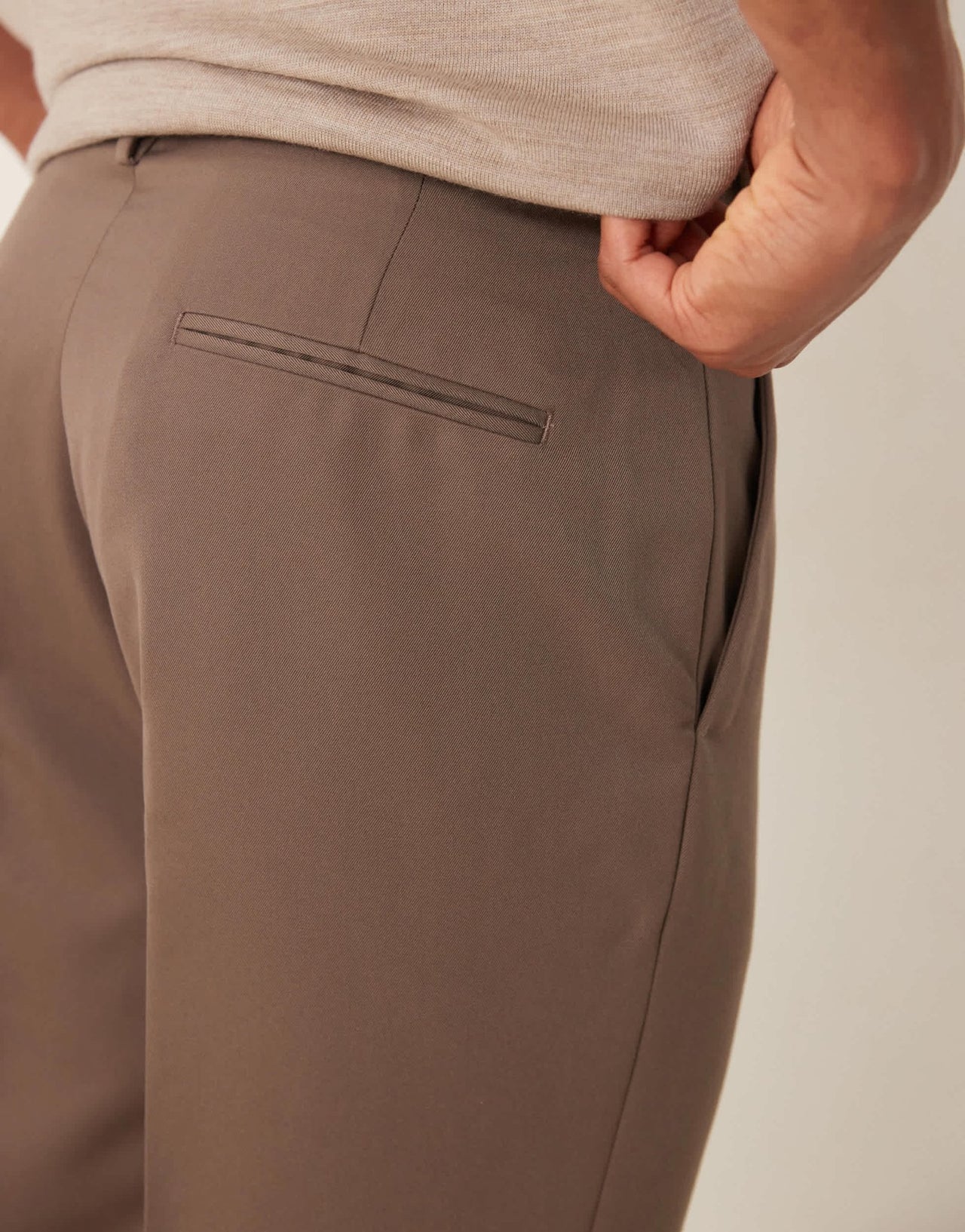 ASOS DESIGN smart tapered fit trousers in brown - ASOS Sample Sale