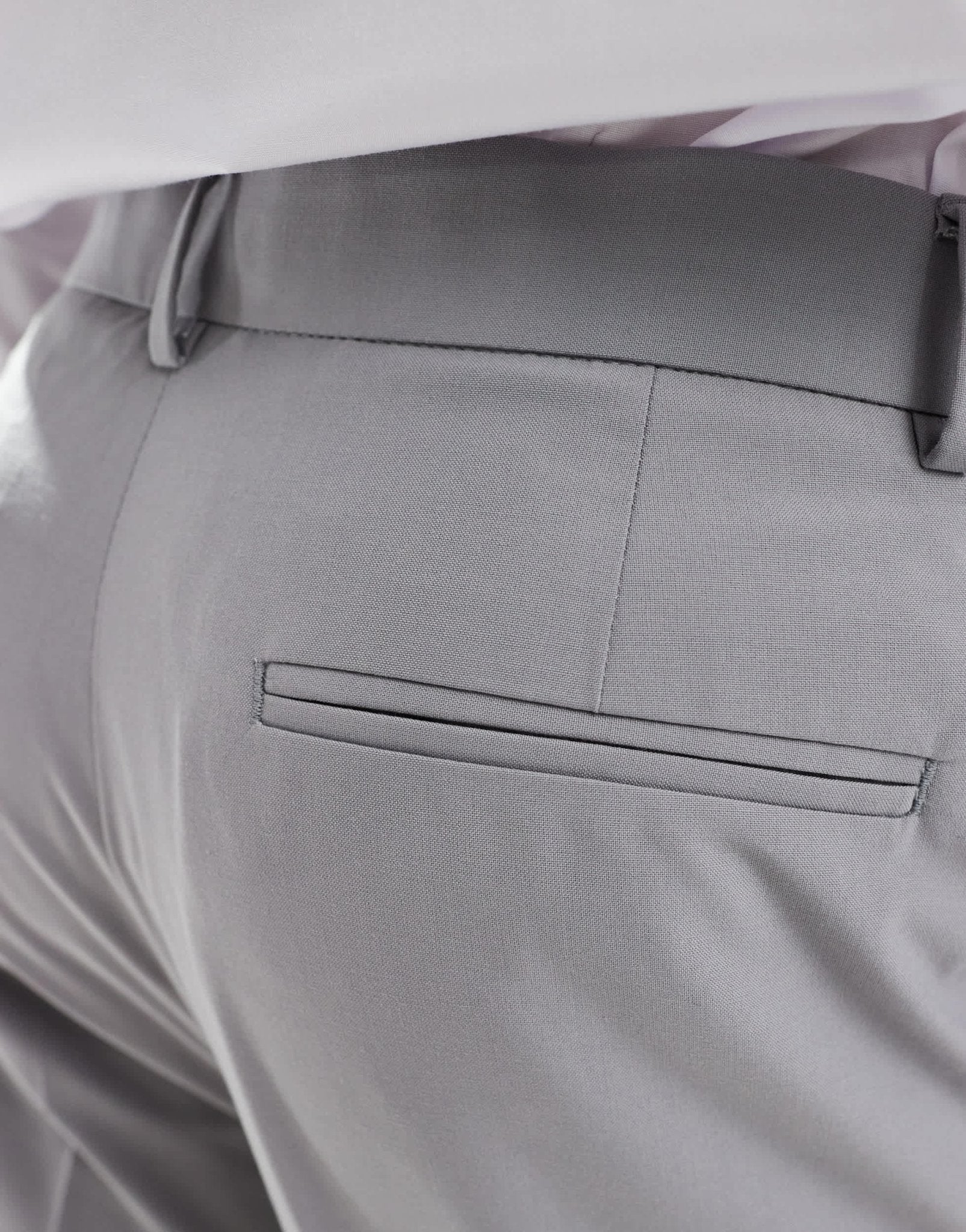 ASOS DESIGN smart tapered fit trousers in light grey - ASOS Sample Sale