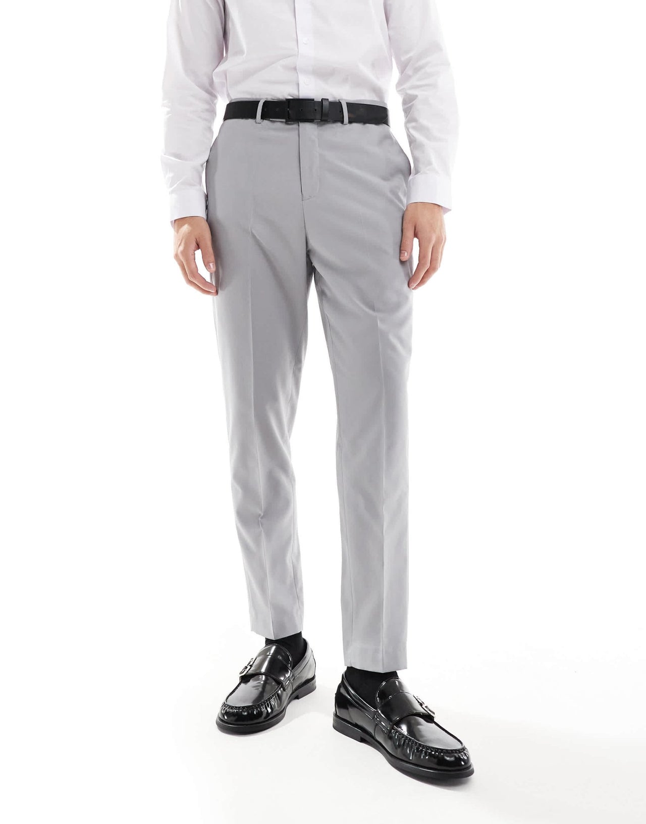 ASOS DESIGN smart tapered fit trousers in light grey - ASOS Sample Sale