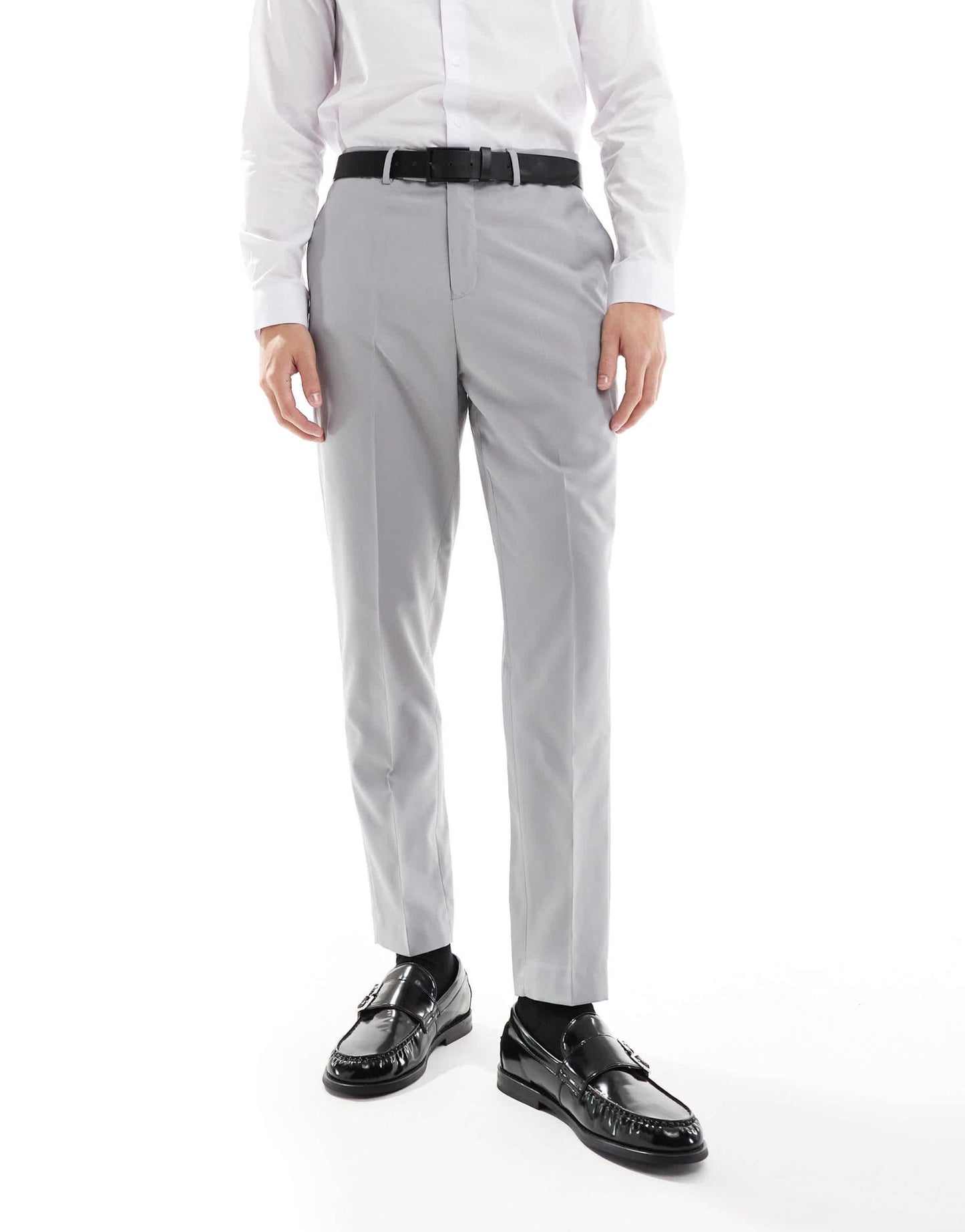ASOS DESIGN smart tapered fit trousers in light grey - ASOS Sample Sale