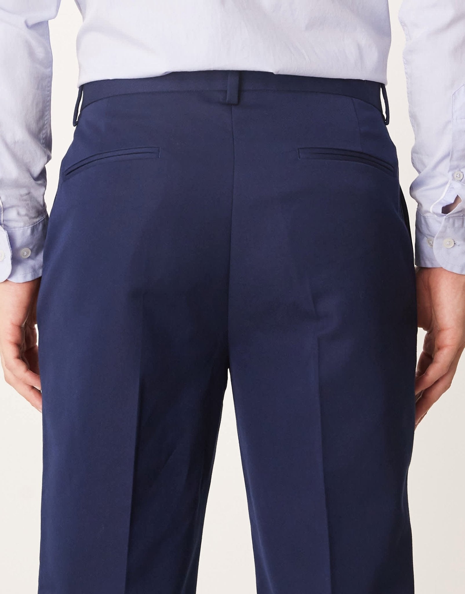 ASOS DESIGN smart tapered fit trousers in navy - ASOS Sample Sale