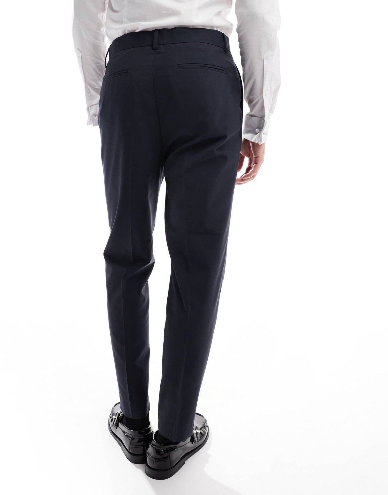 ASOS DESIGN smart tapered fit trousers with front pleat in charcoal - ASOS Sample Sale