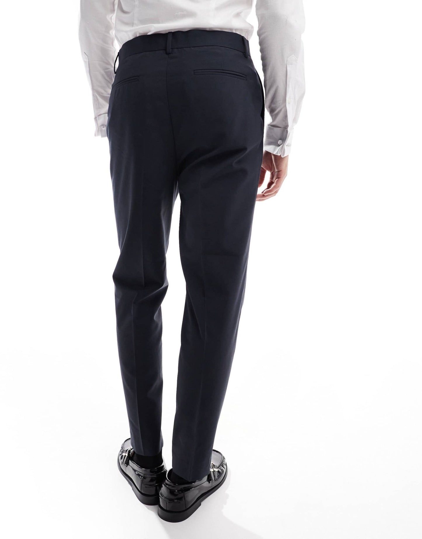 ASOS DESIGN smart tapered fit trousers with front pleat in charcoal - ASOS Sample Sale