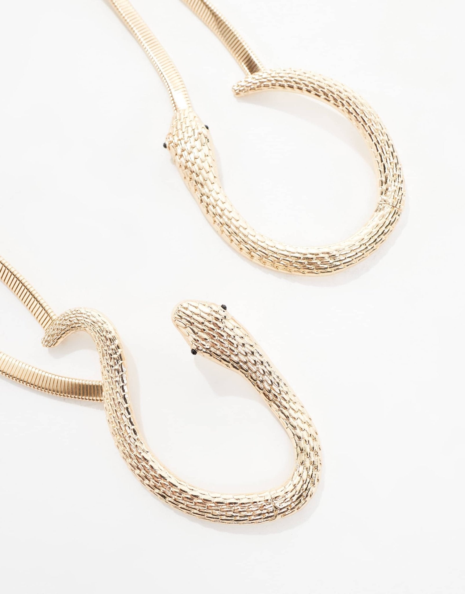 ASOS DESIGN snake stretch chain waist and hip belt in gold - ASOS Sample Sale