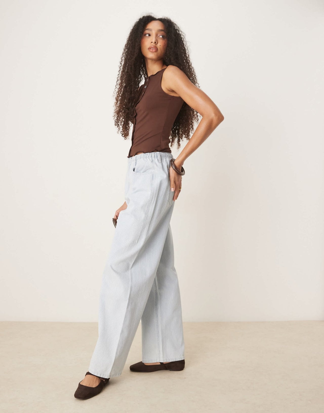 ASOS DESIGN soft cotton touch sleeveless cardigan in chocolate - ASOS Sample Sale