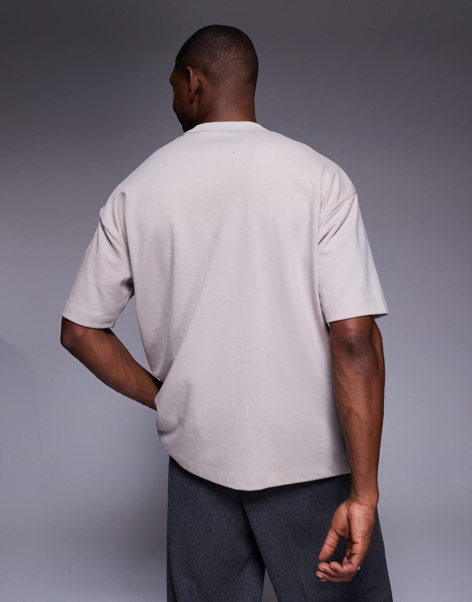 ASOS DESIGN soft touch boxy oversized t-shirt in stone - ASOS Sample Sale