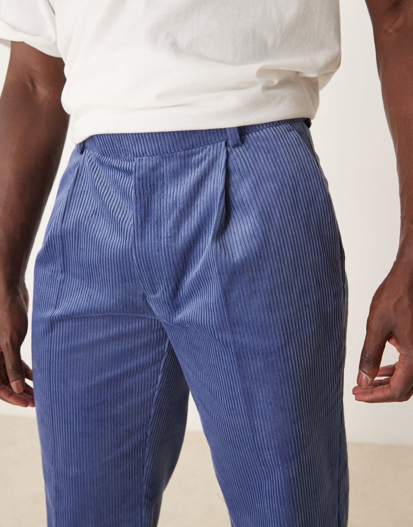 ASOS DESIGN straight fit corduroy suit trousers in blue - ASOS Sample Sale