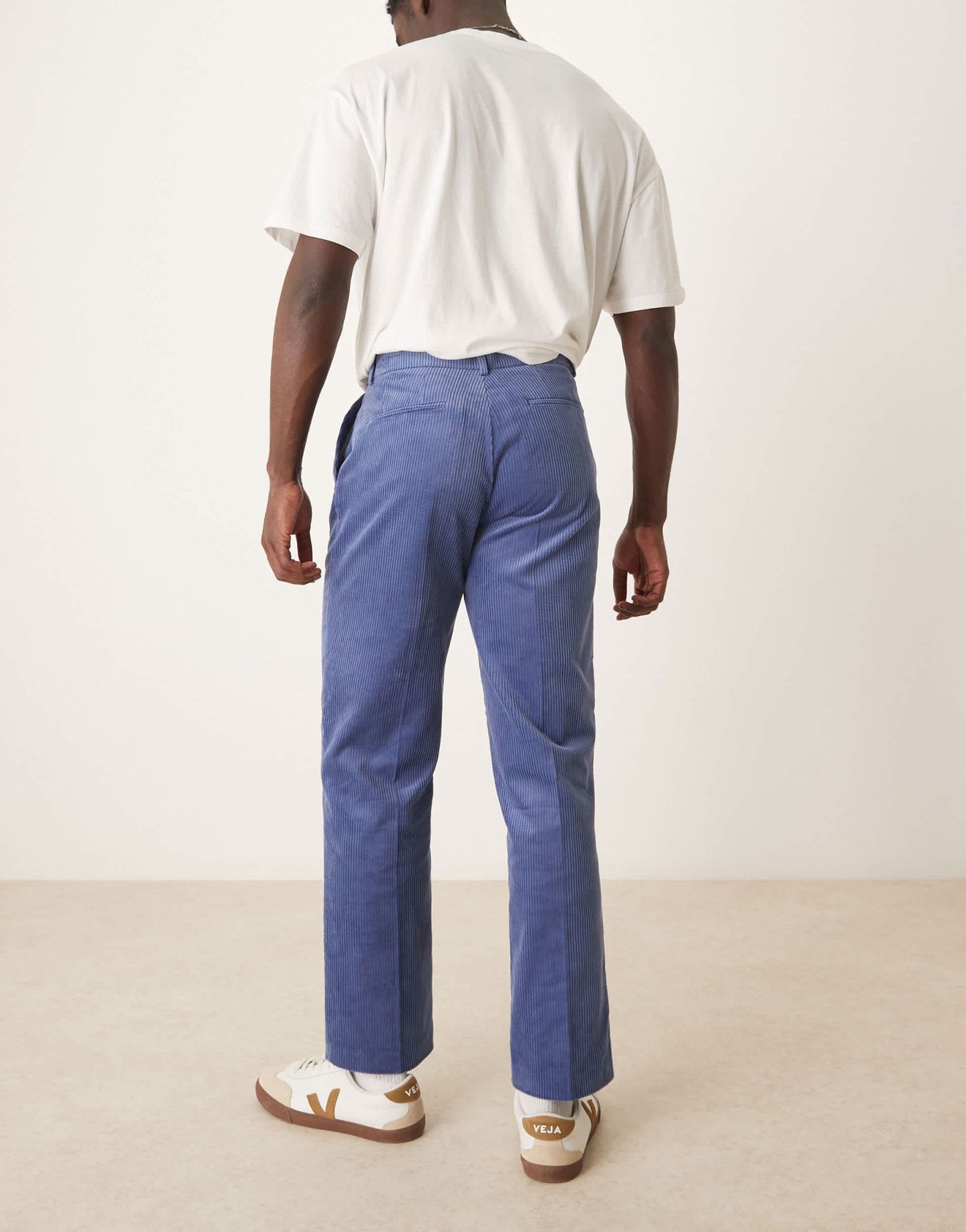 ASOS DESIGN straight fit corduroy suit trousers in blue - ASOS Sample Sale