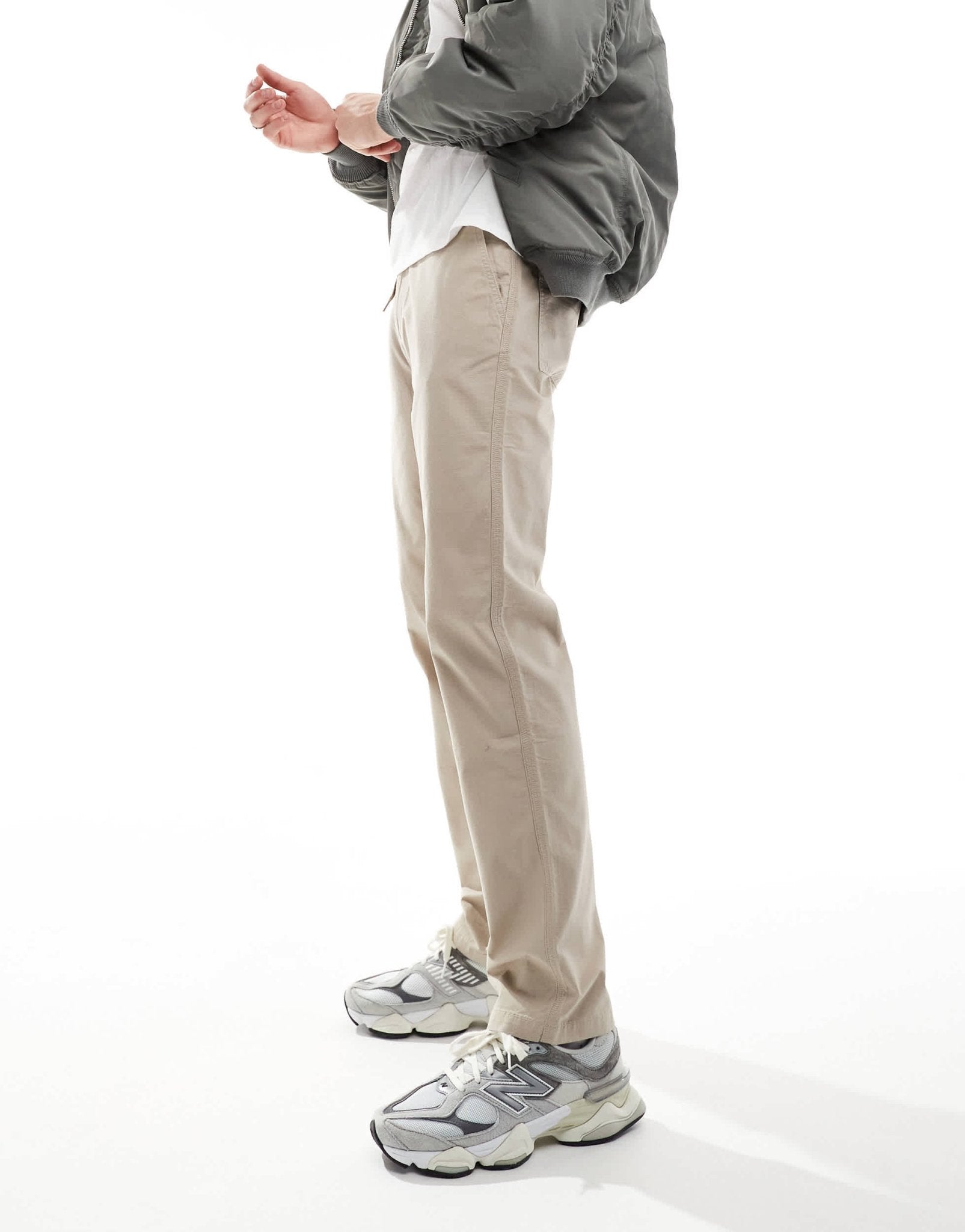 ASOS DESIGN straight fit ripstop trousers in beige - ASOS Sample Sale