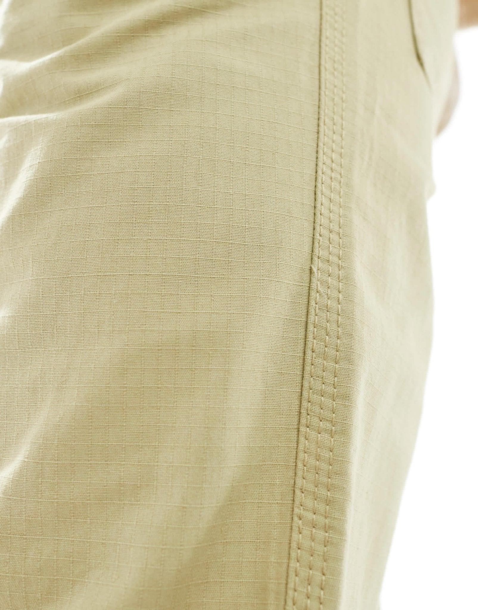 ASOS DESIGN straight fit ripstop trousers in beige - ASOS Sample Sale