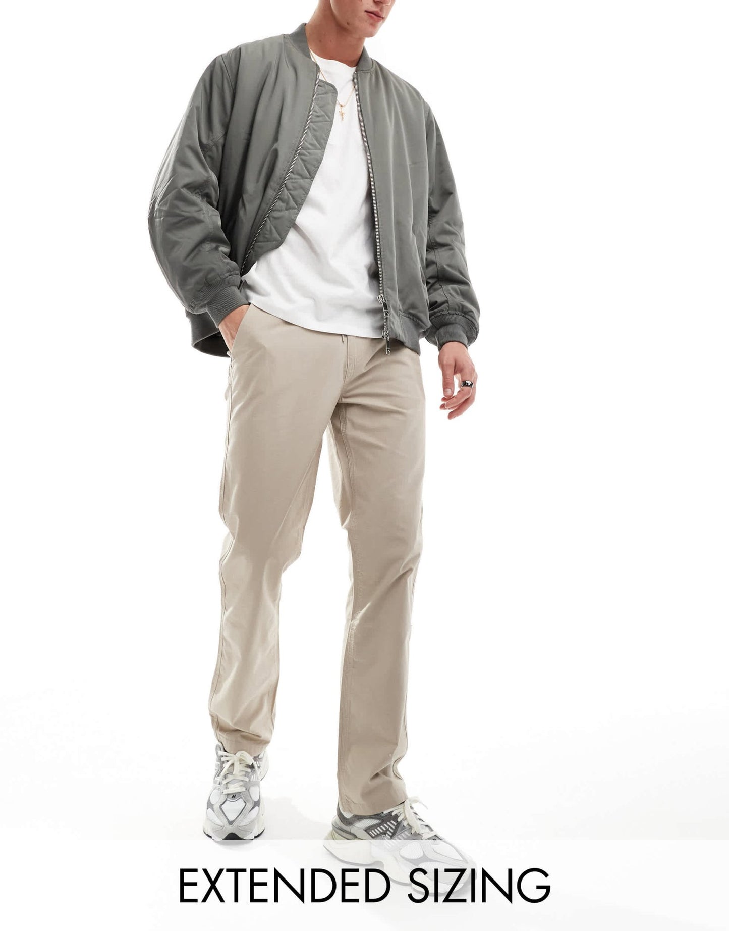 ASOS DESIGN straight fit ripstop trousers in beige - ASOS Sample Sale