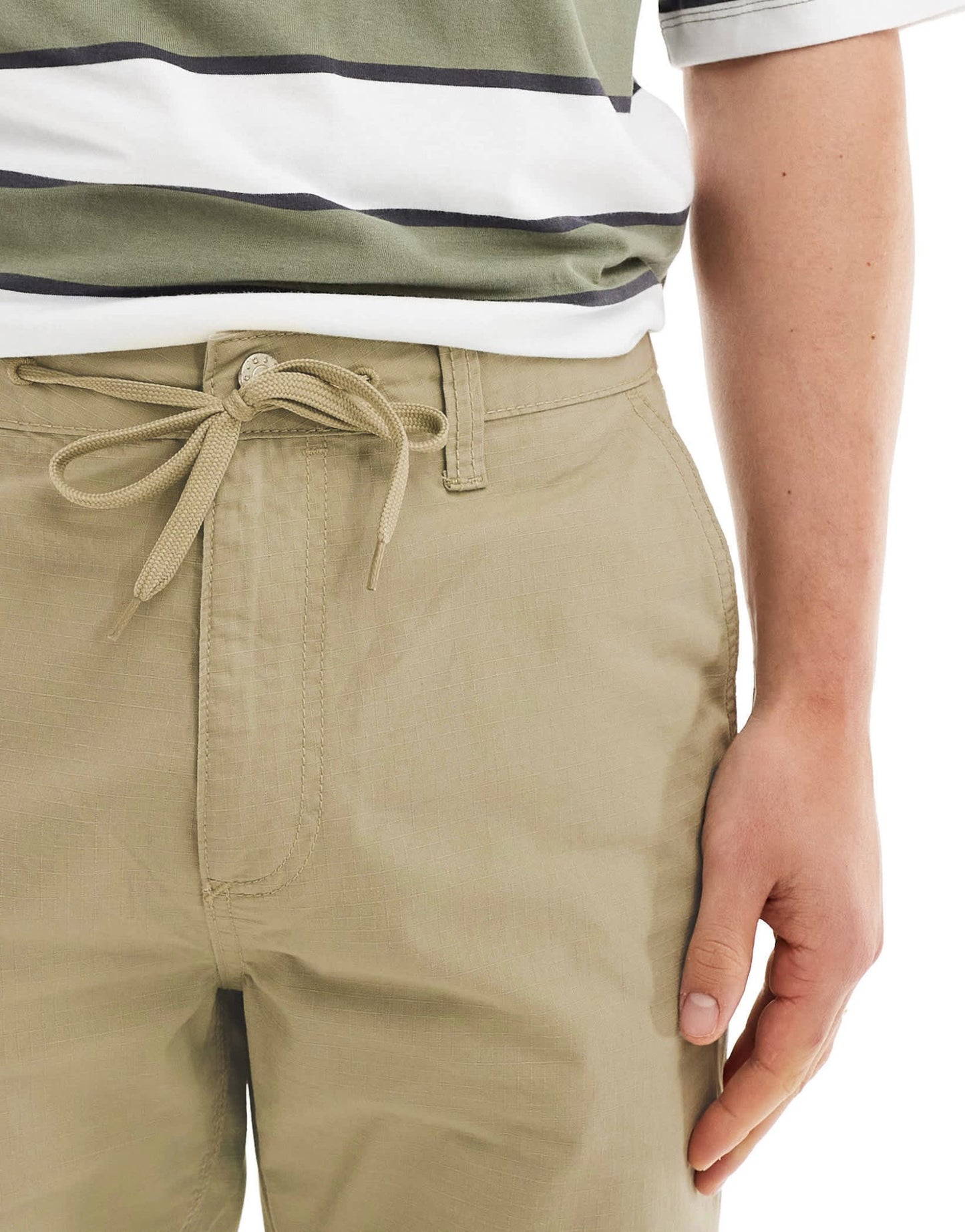 ASOS DESIGN straight fit ripstop trousers in sage green - ASOS Sample Sale
