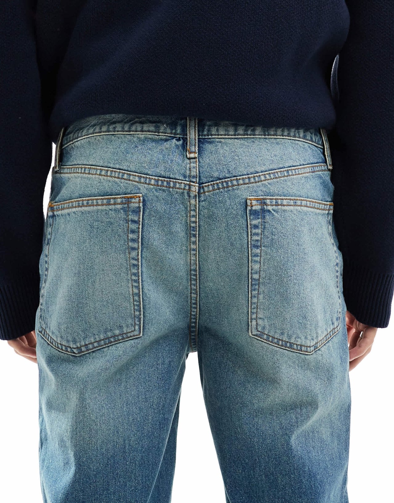 ASOS DESIGN straight leg jeans in tinted vintage light wash blue - ASOS Sample Sale