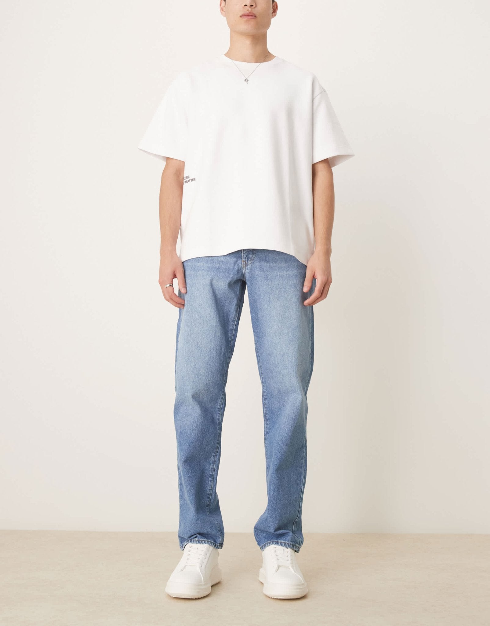 ASOS DESIGN straight leg jeans light wash blue - ASOS Sample Sale
