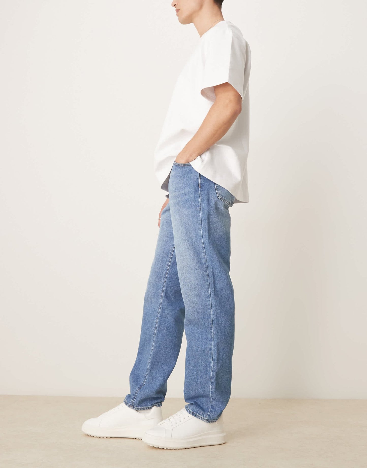 ASOS DESIGN straight leg jeans light wash blue - ASOS Sample Sale