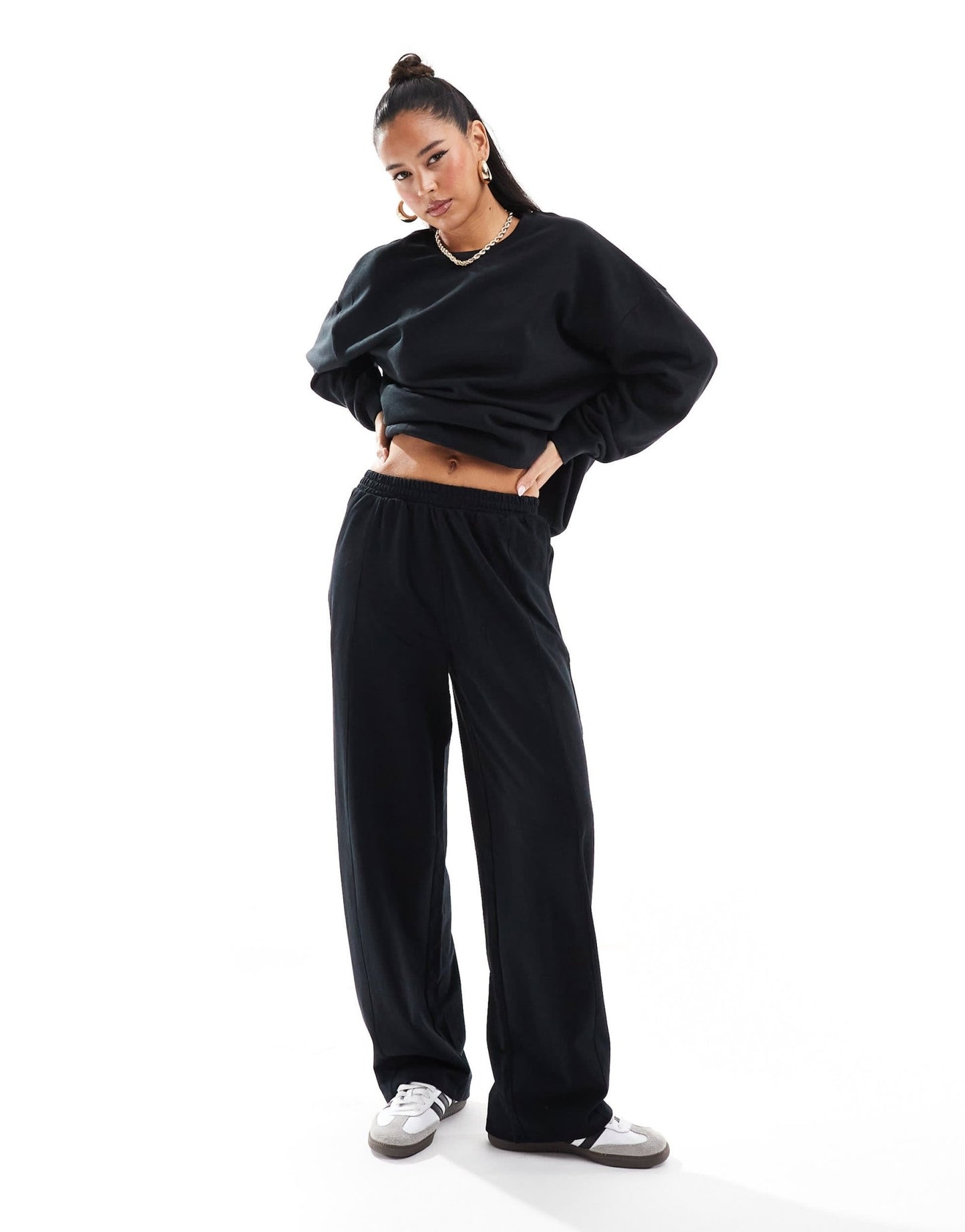 ASOS DESIGN straight leg jogger in black - ASOS Sample Sale