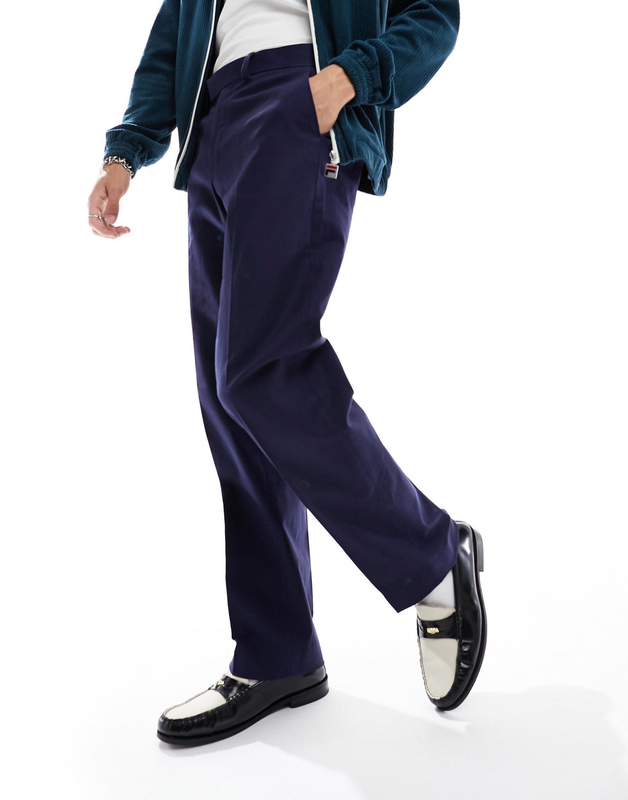 ASOS DESIGN straight linen mix suit trousers in navy - ASOS Sample Sale