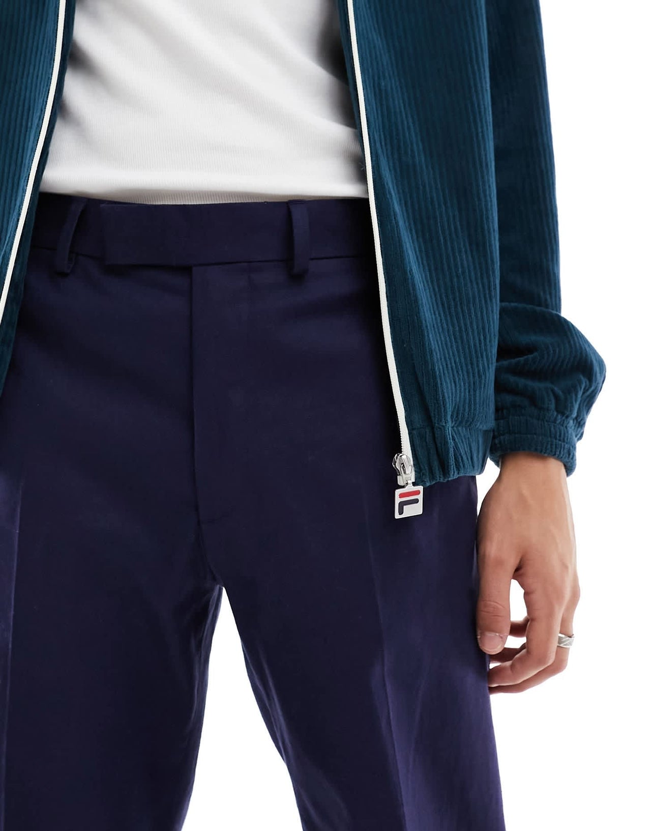 ASOS DESIGN straight linen mix suit trousers in navy - ASOS Sample Sale