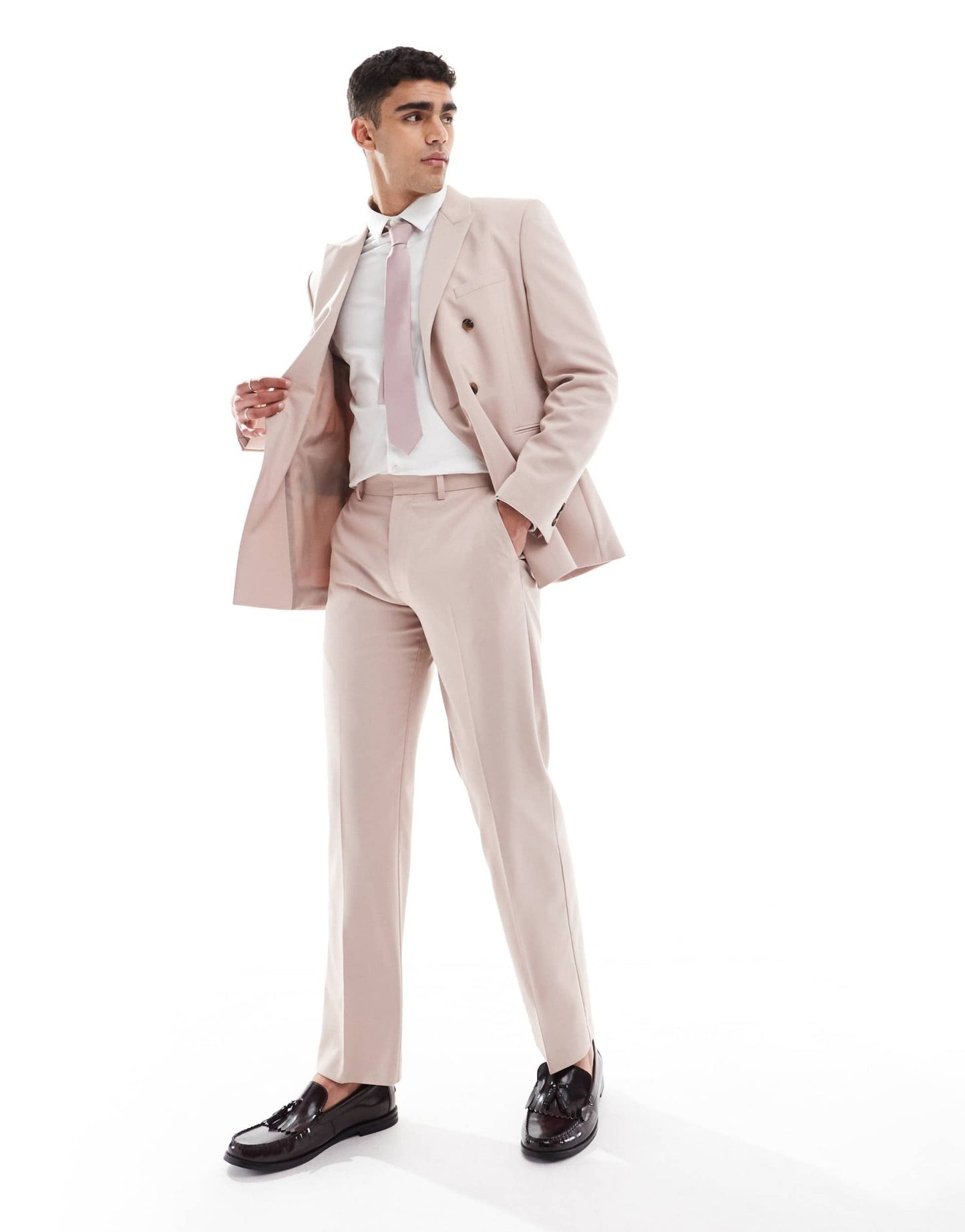 ASOS DESIGN straight suit trousers in light pink - ASOS Sample Sale
