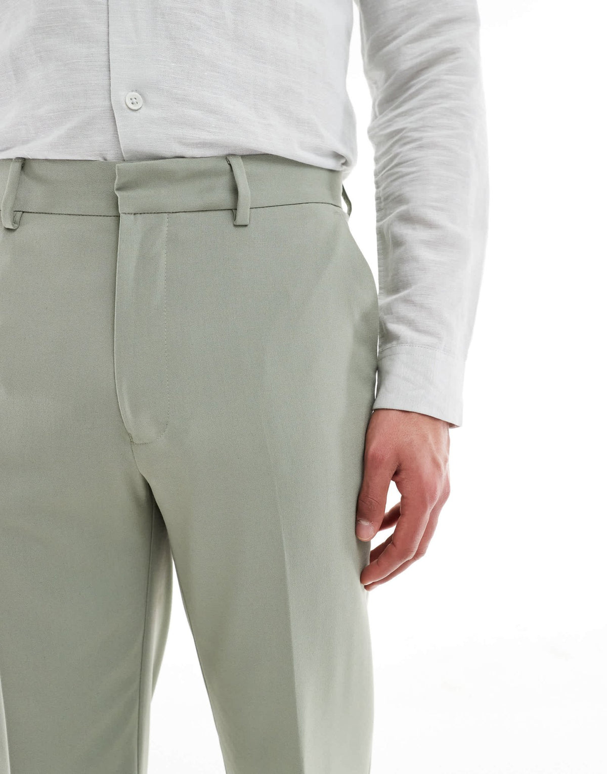 ASOS DESIGN straight suit trousers in sage green - ASOS Sample Sale