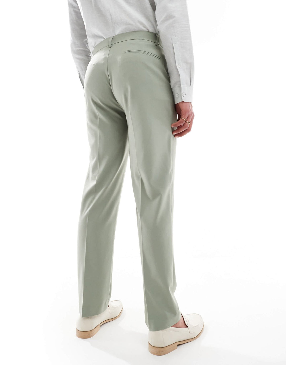 ASOS DESIGN straight suit trousers in sage green - ASOS Sample Sale