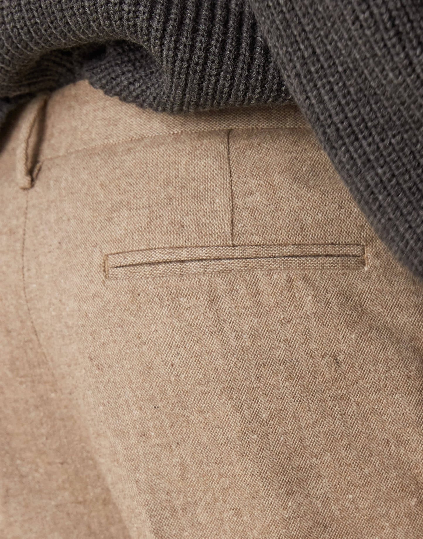 ASOS DESIGN straight suit trousers with wool in stone - ASOS Sample Sale