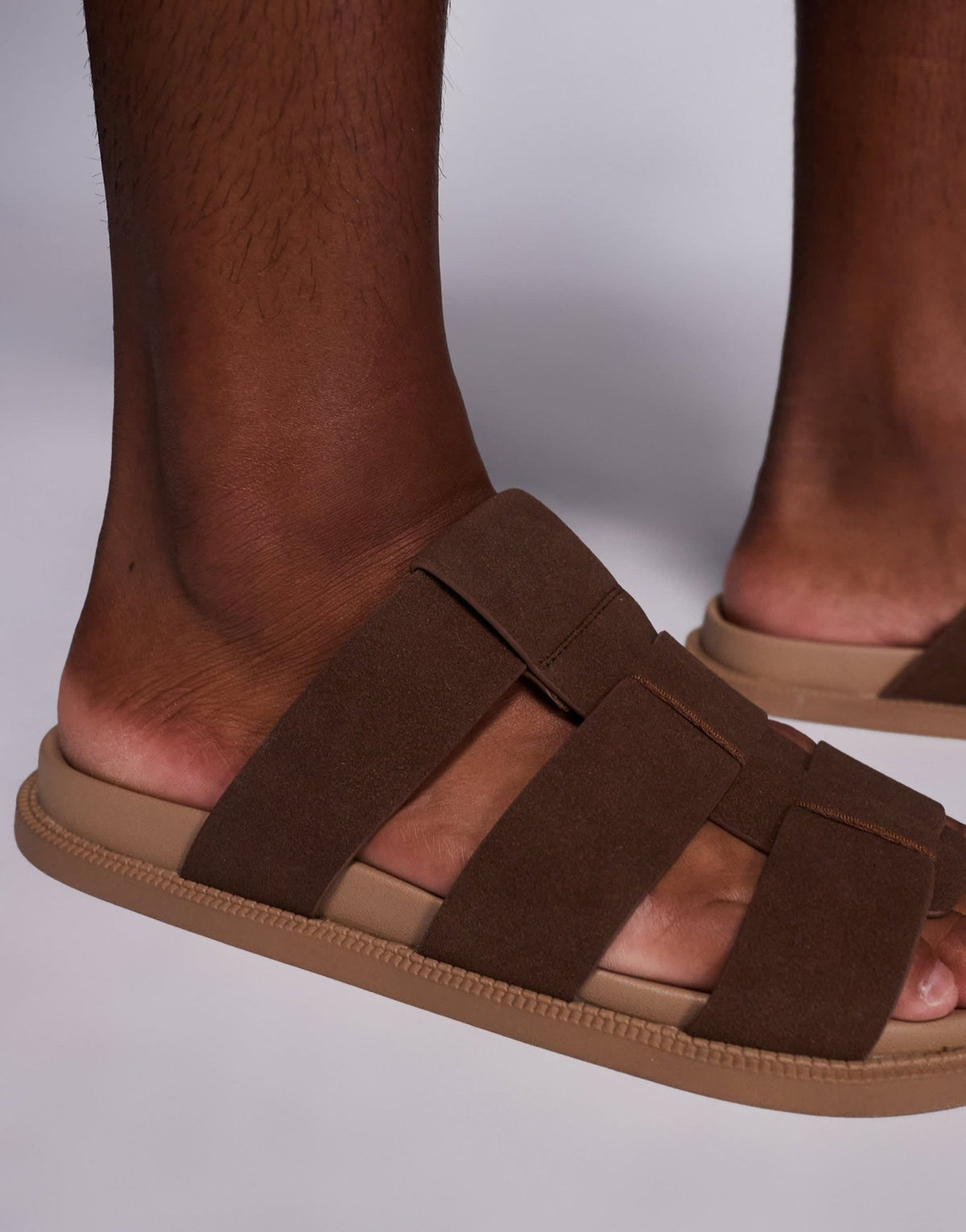 ASOS DESIGN strap sandals in brown - ASOS Sample Sale