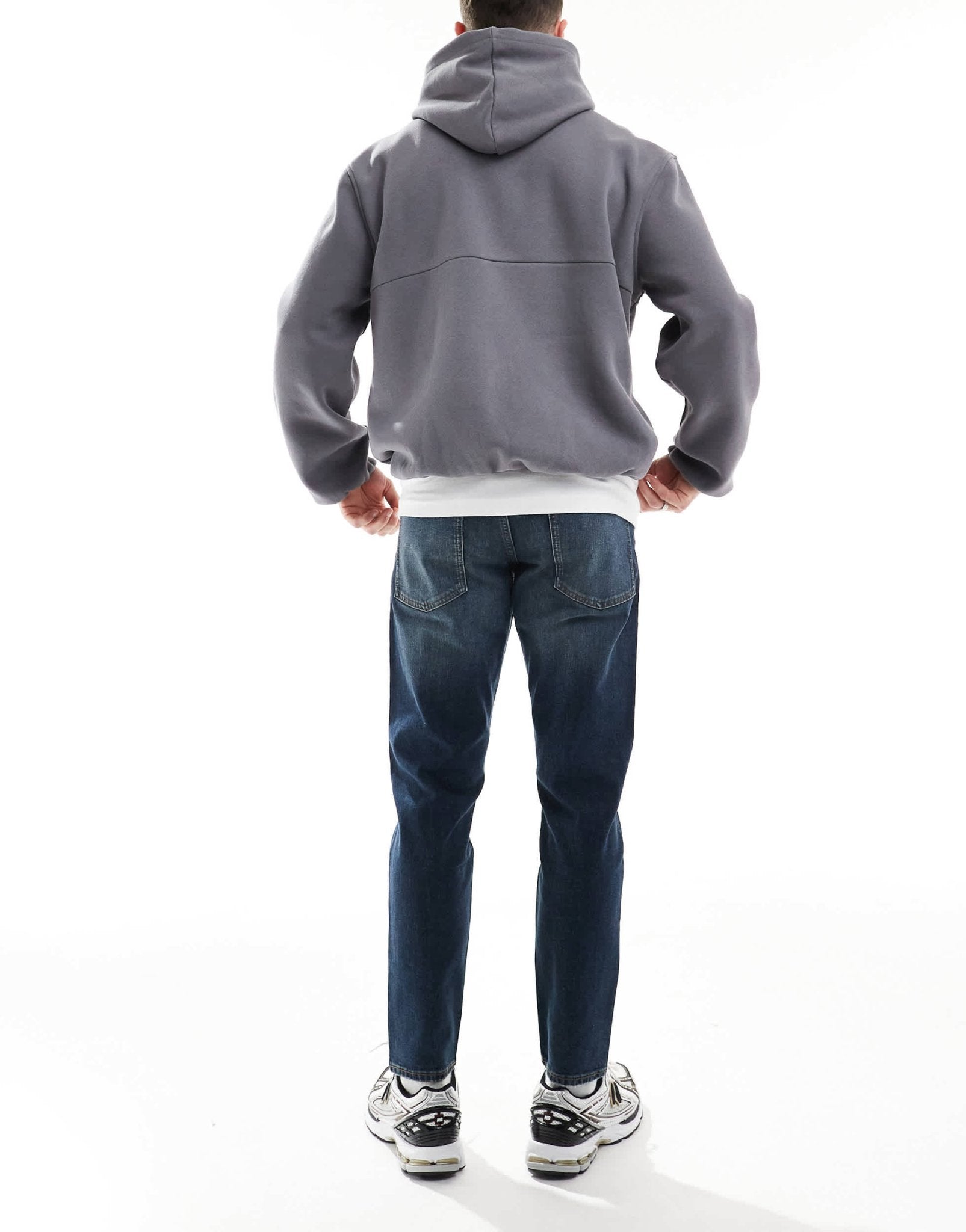 ASOS DESIGN stretch tapered in mid wash blue - ASOS Sample Sale