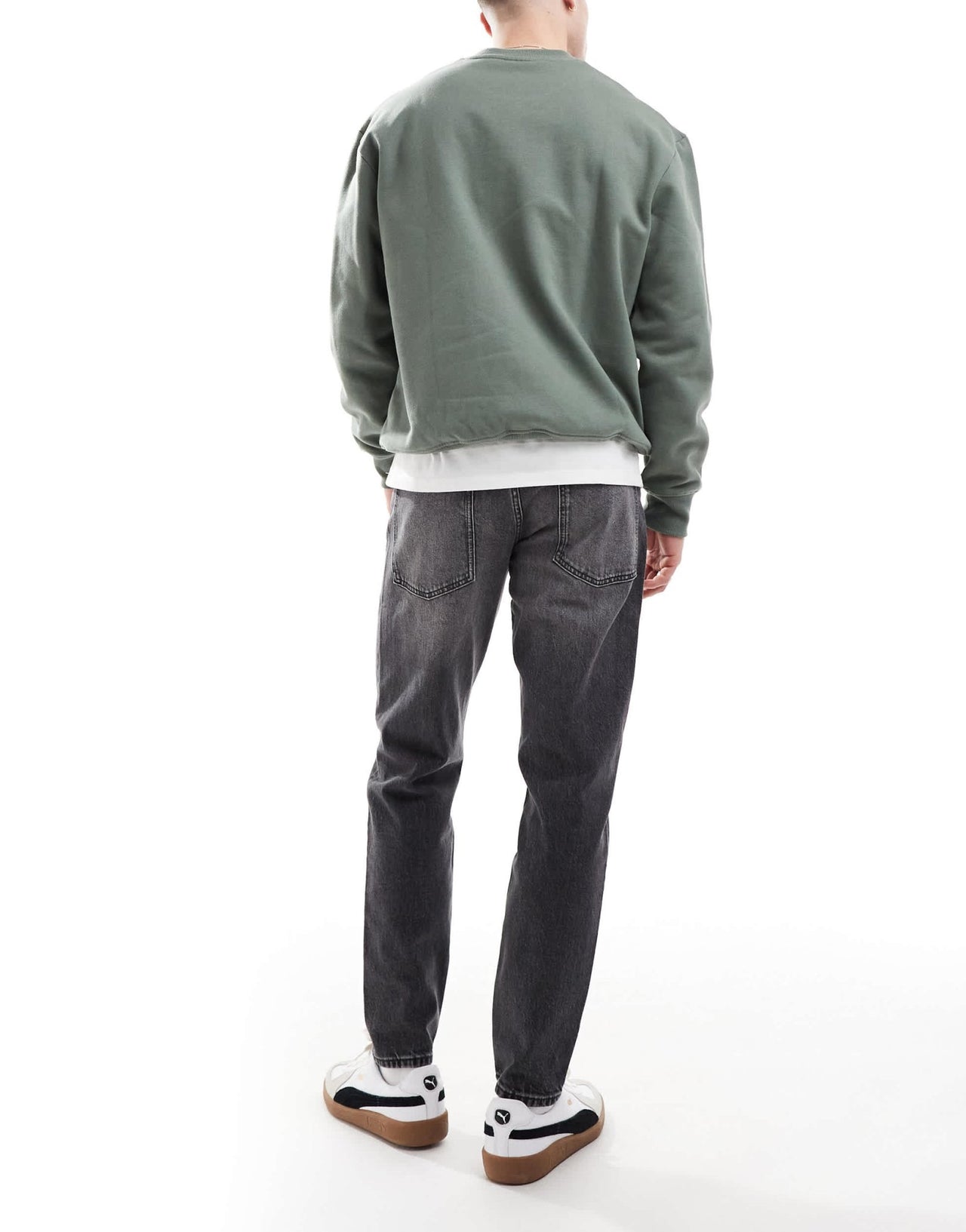 ASOS DESIGN stretch tapered jeans in vintage black wash - ASOS Sample Sale