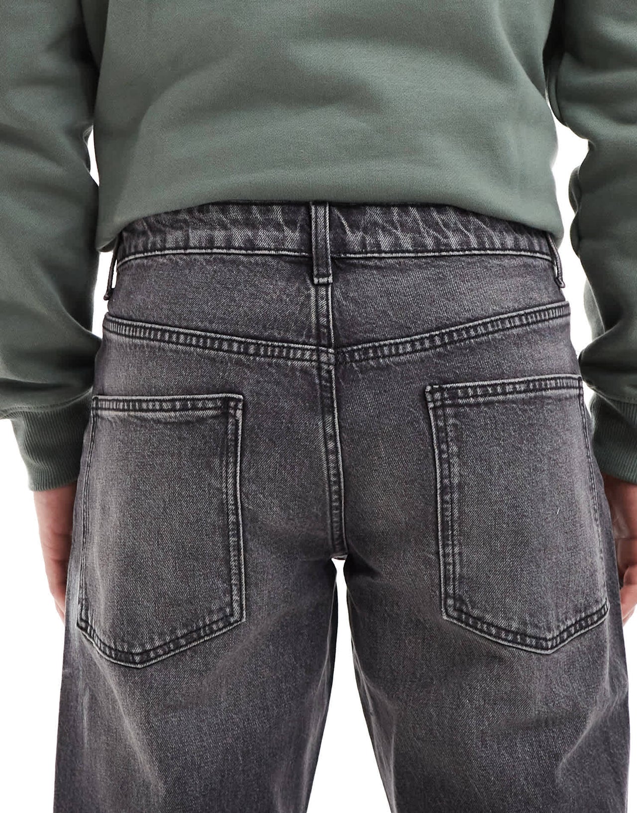 ASOS DESIGN stretch tapered jeans in vintage black wash - ASOS Sample Sale