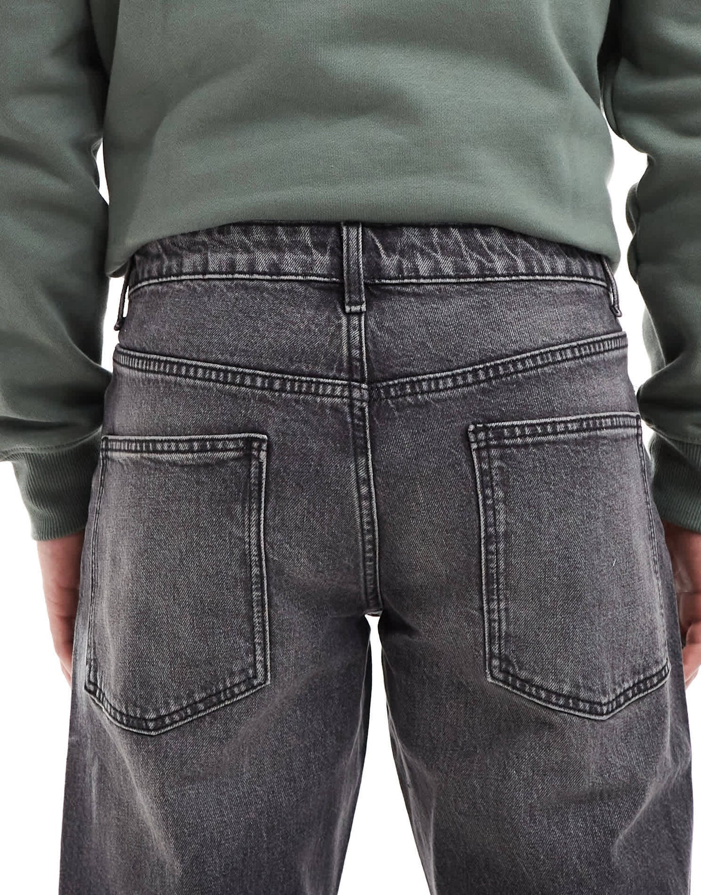 ASOS DESIGN stretch tapered jeans in vintage black wash - ASOS Sample Sale