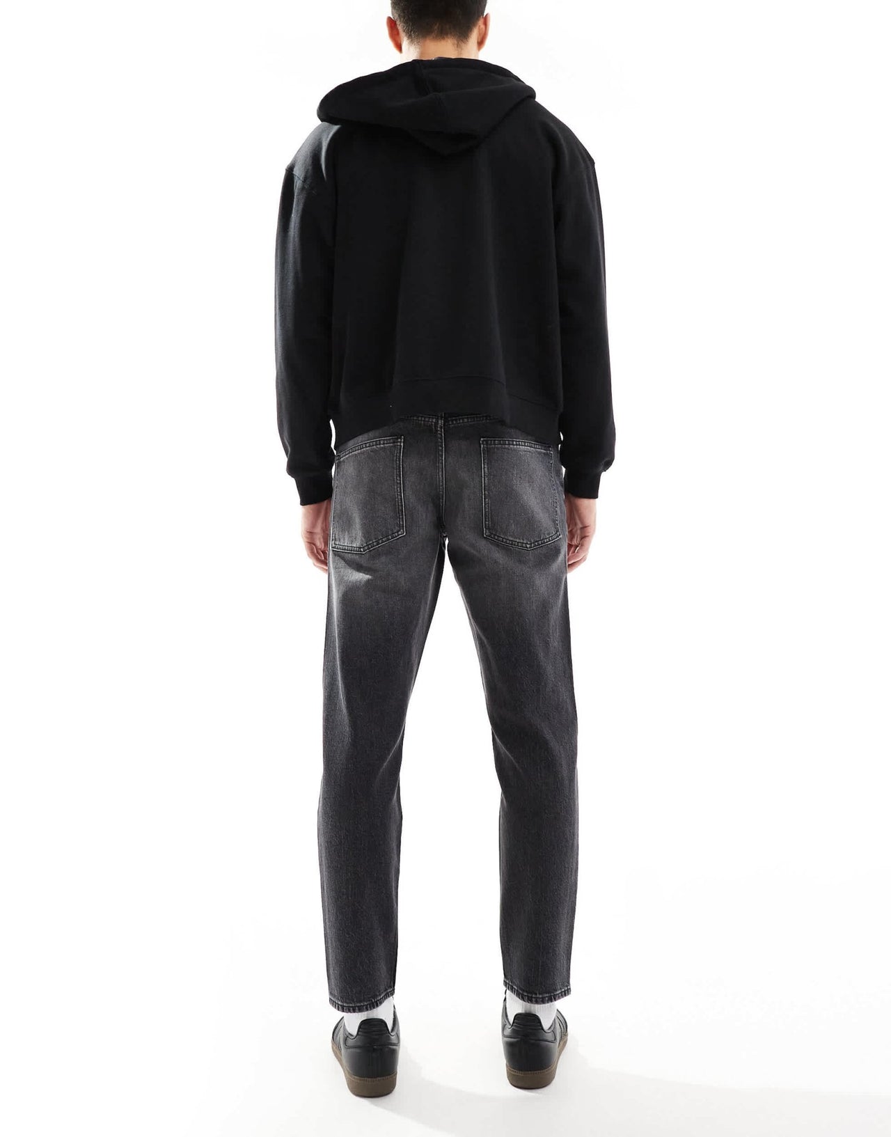 ASOS DESIGN stretch tapered jeans with vintage tint in washed black - ASOS Sample Sale