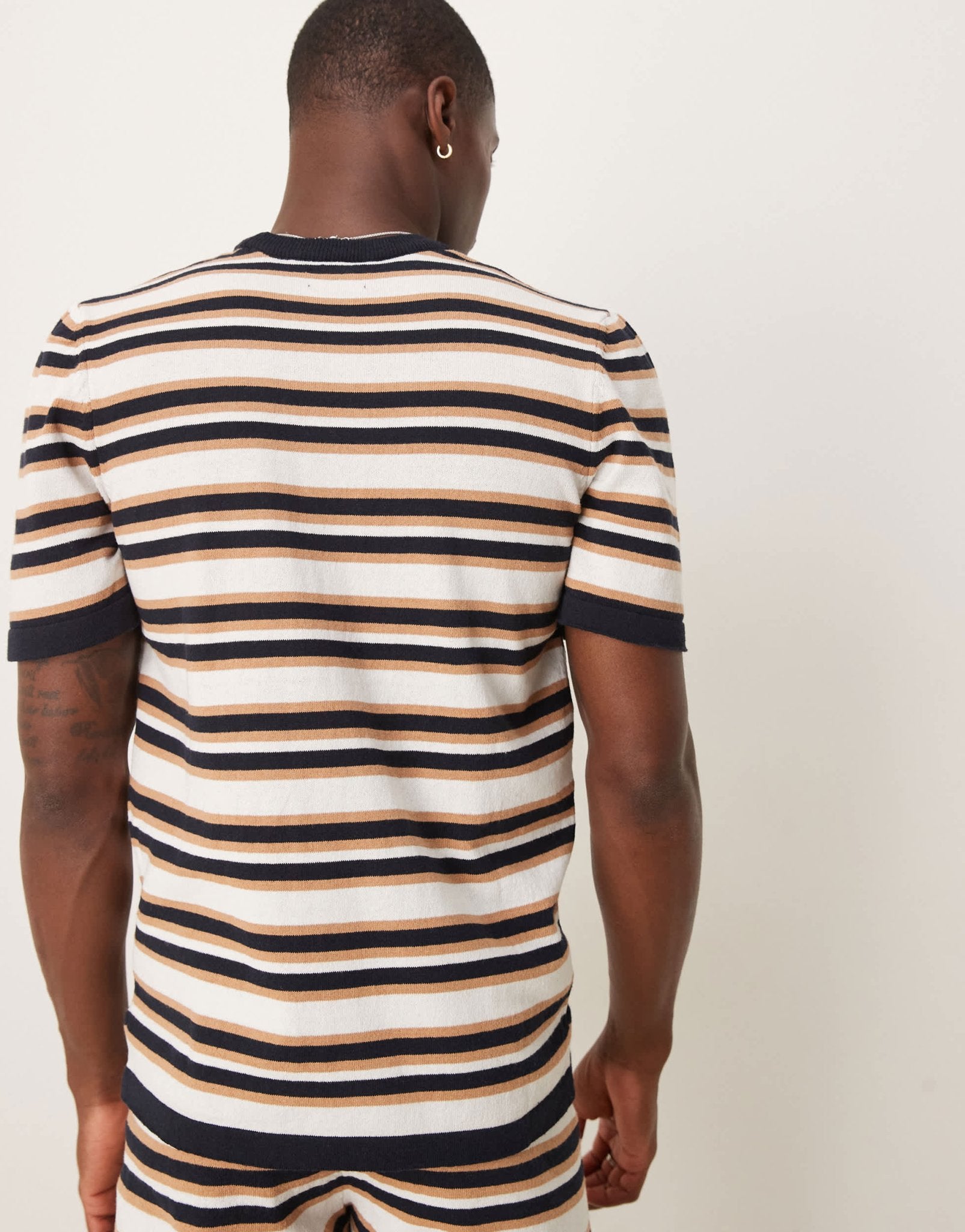 ASOS DESIGN stripe knitted t-shirt co-ord - ASOS Sample Sale