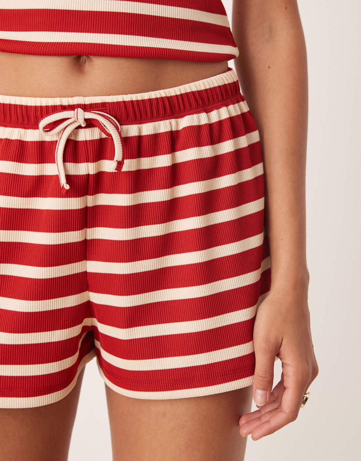ASOS DESIGN stripe mid rise micro boxer shorts in red - ASOS Sample Sale