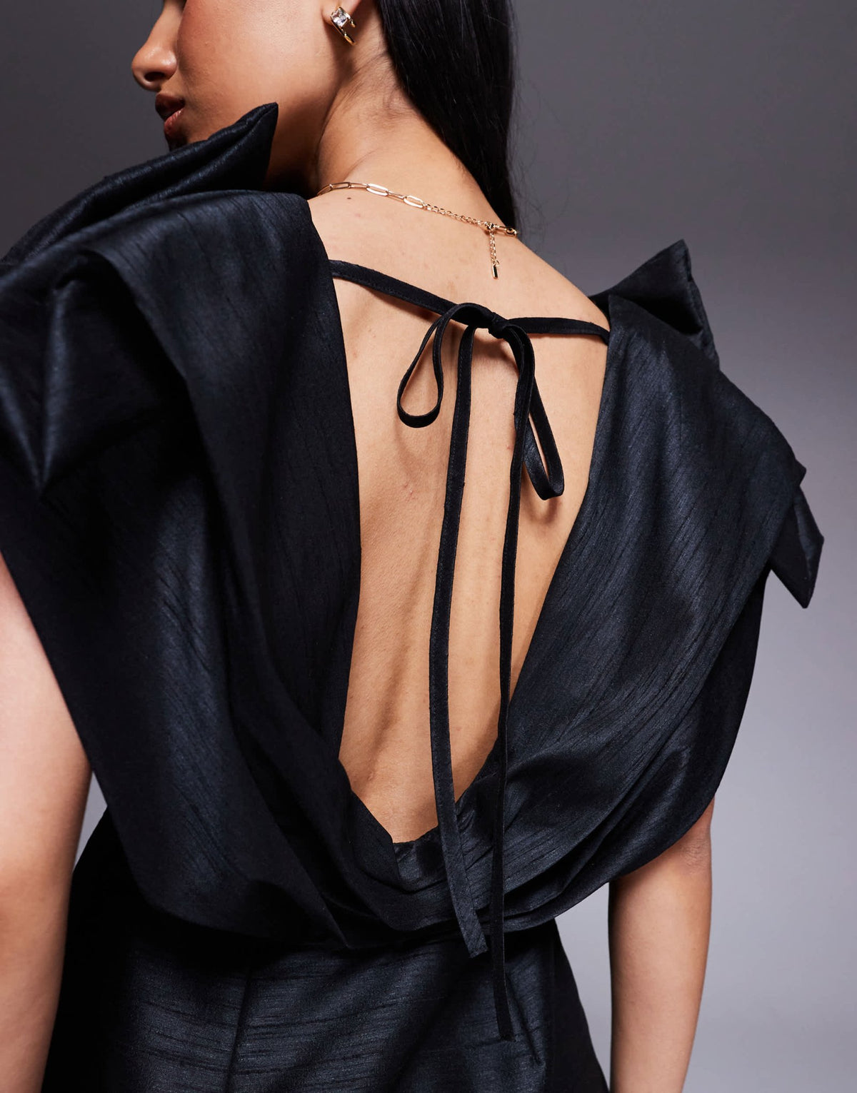 ASOS DESIGN structured plunge mini dress in black - ASOS Sample Sale