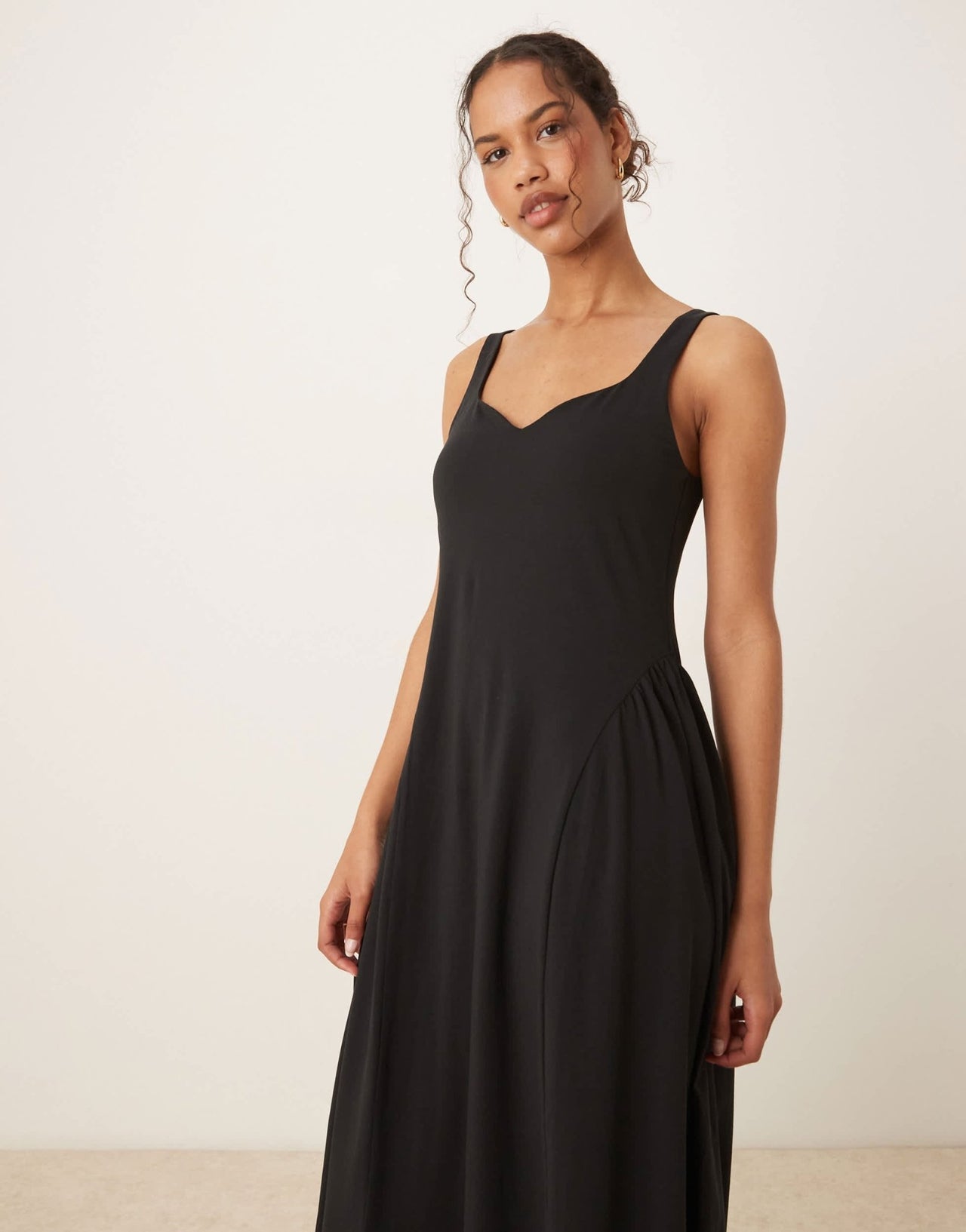 ASOS DESIGN summer maxi dress with full skirt in black - ASOS Sample Sale