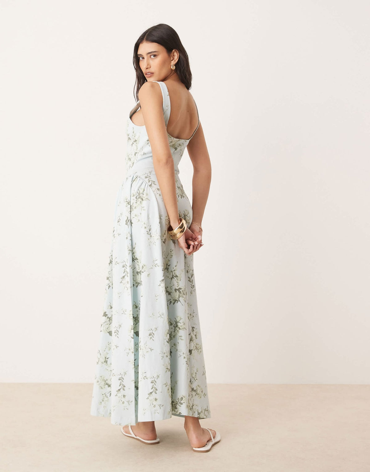ASOS DESIGN summer maxi dress with full skirt in ditsy print - ASOS Sample Sale