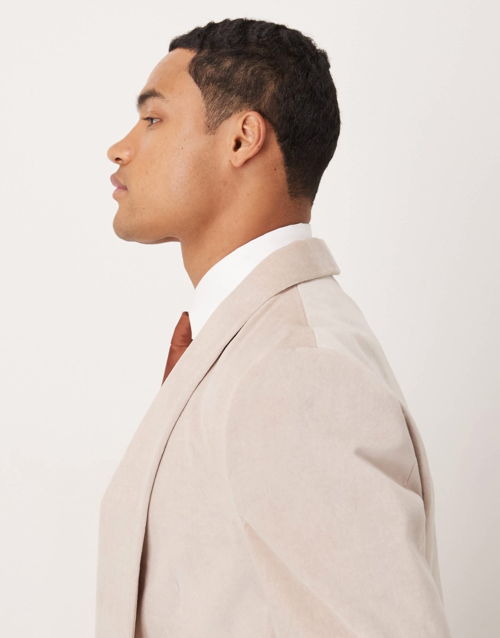 ASOS DESIGN summer weight cotton velvet slim blazer in beige - ASOS Sample Sale