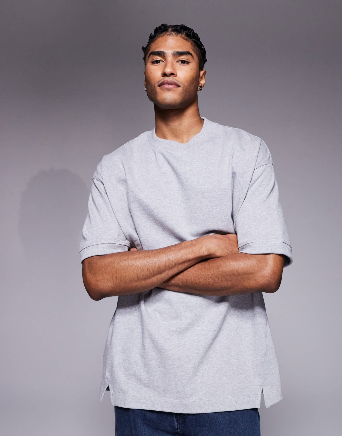 ASOS DESIGN super heavyweight oversized t-shirt in grey marl - ASOS Sample Sale