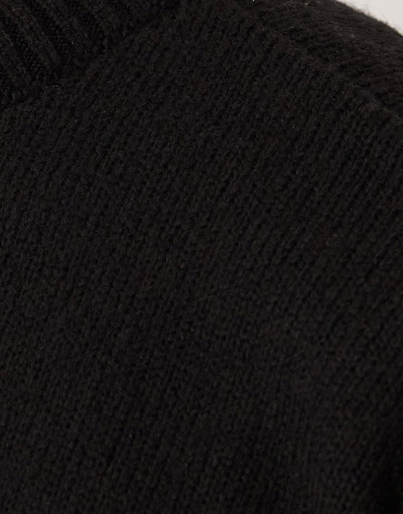 ASOS DESIGN super oversized boxy fit knitted crew neck jumper in black - ASOS Sample Sale