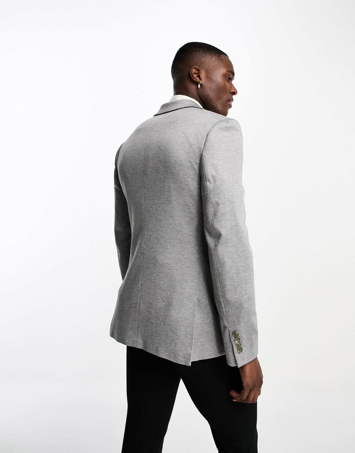 ASOS DESIGN super skinny jersey blazer in grey - ASOS Sample Sale