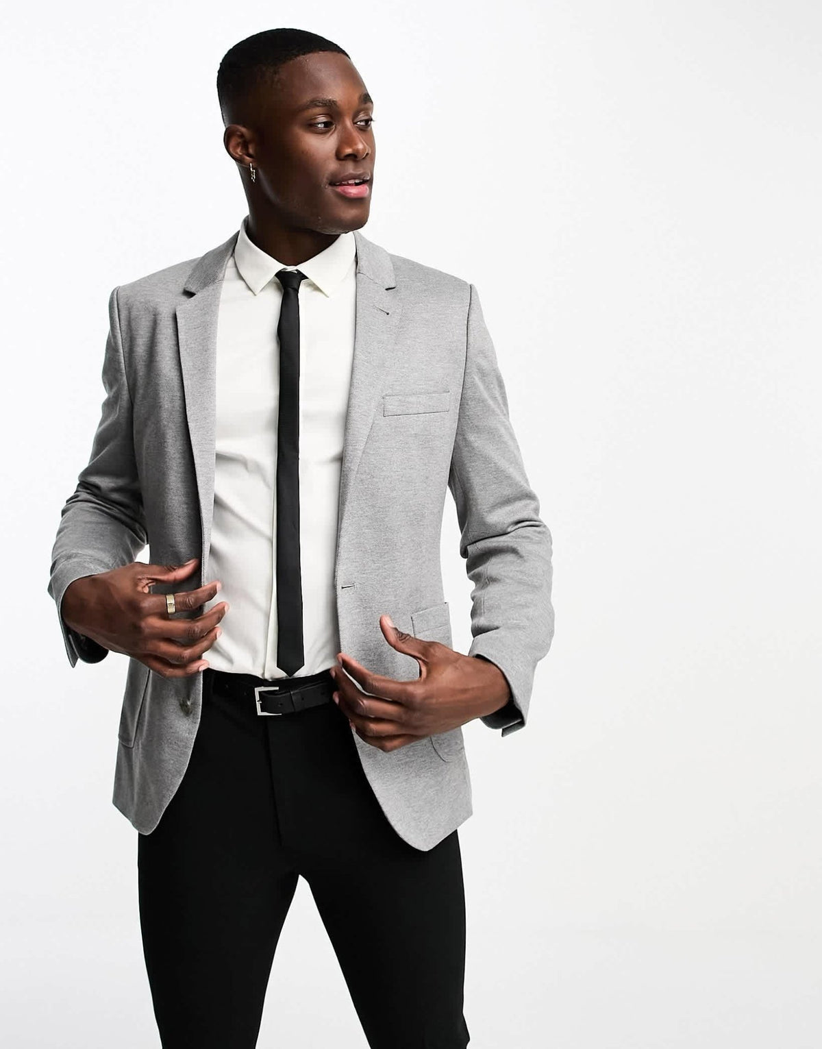 ASOS DESIGN super skinny jersey blazer in grey - ASOS Sample Sale