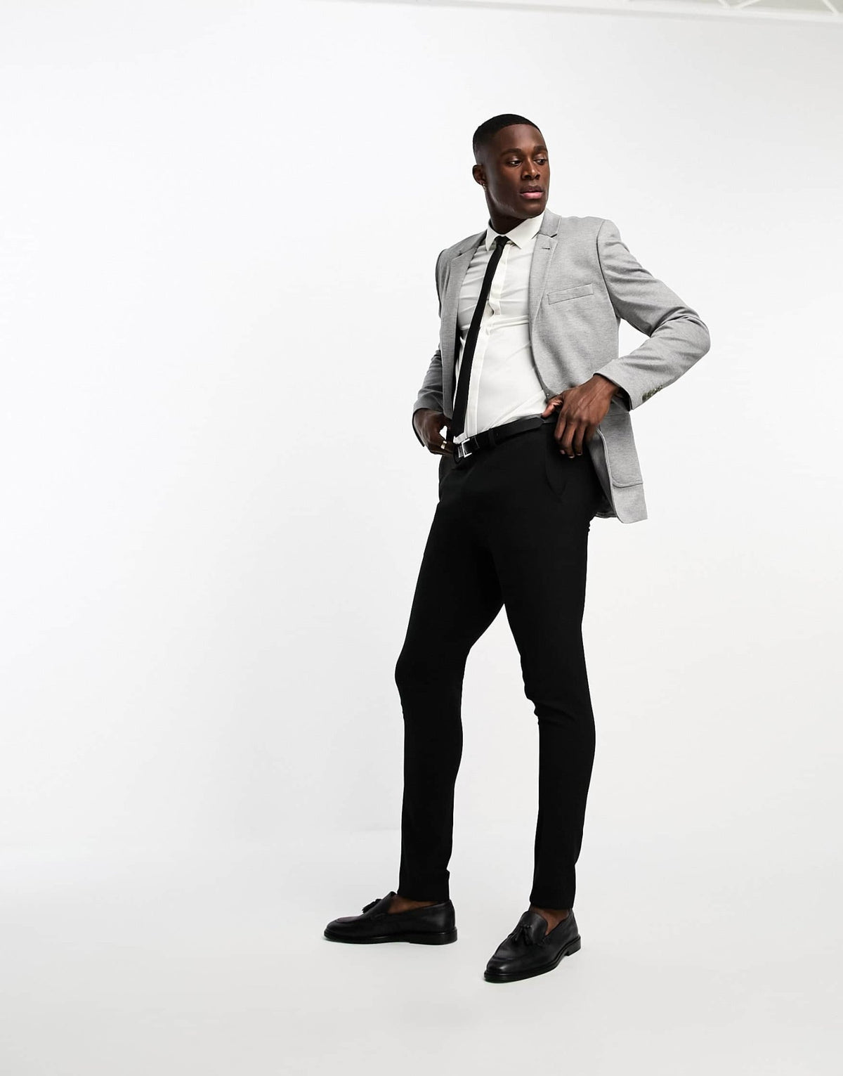 ASOS DESIGN super skinny jersey blazer in grey - ASOS Sample Sale