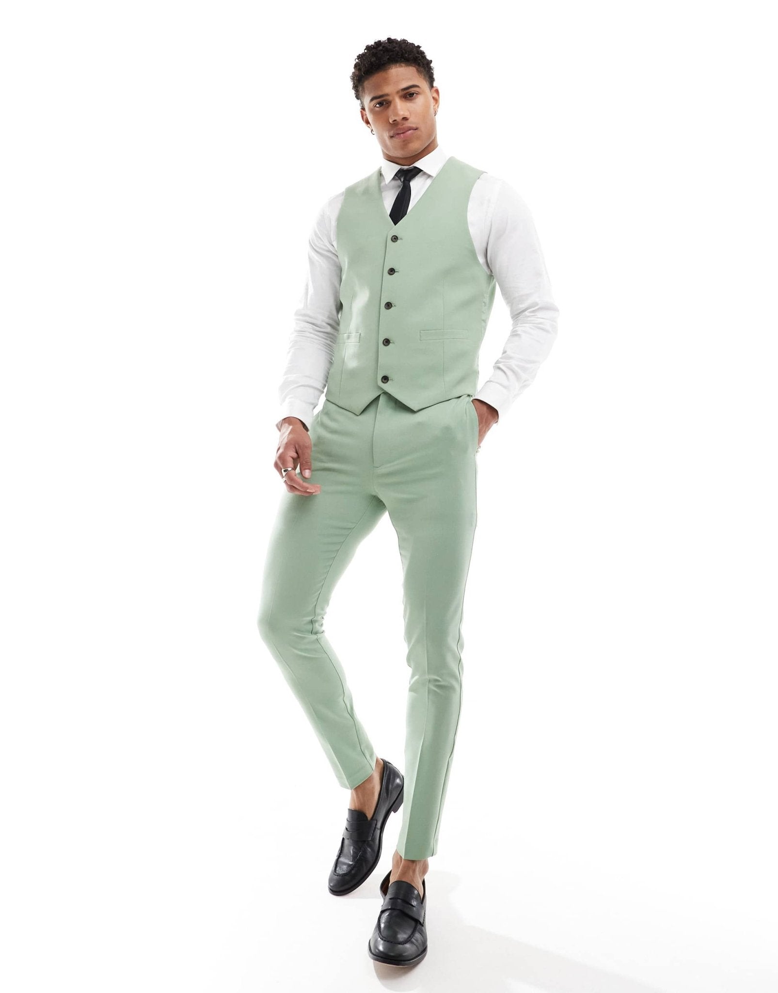 ASOS DESIGN super skinny suit trousers in sage - ASOS Sample Sale